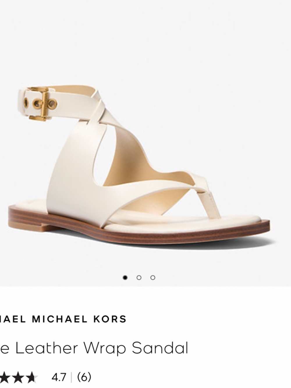 MICHAEL Michael Kors Cream Leather Irene sandals 7